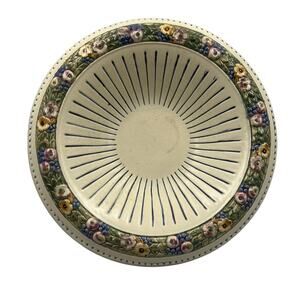 Vintage Weller Pottery Console Bowl Florala Pattern 1920's Cottage Core Boho 11"